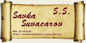 Savka Suvačarov vizit kartica